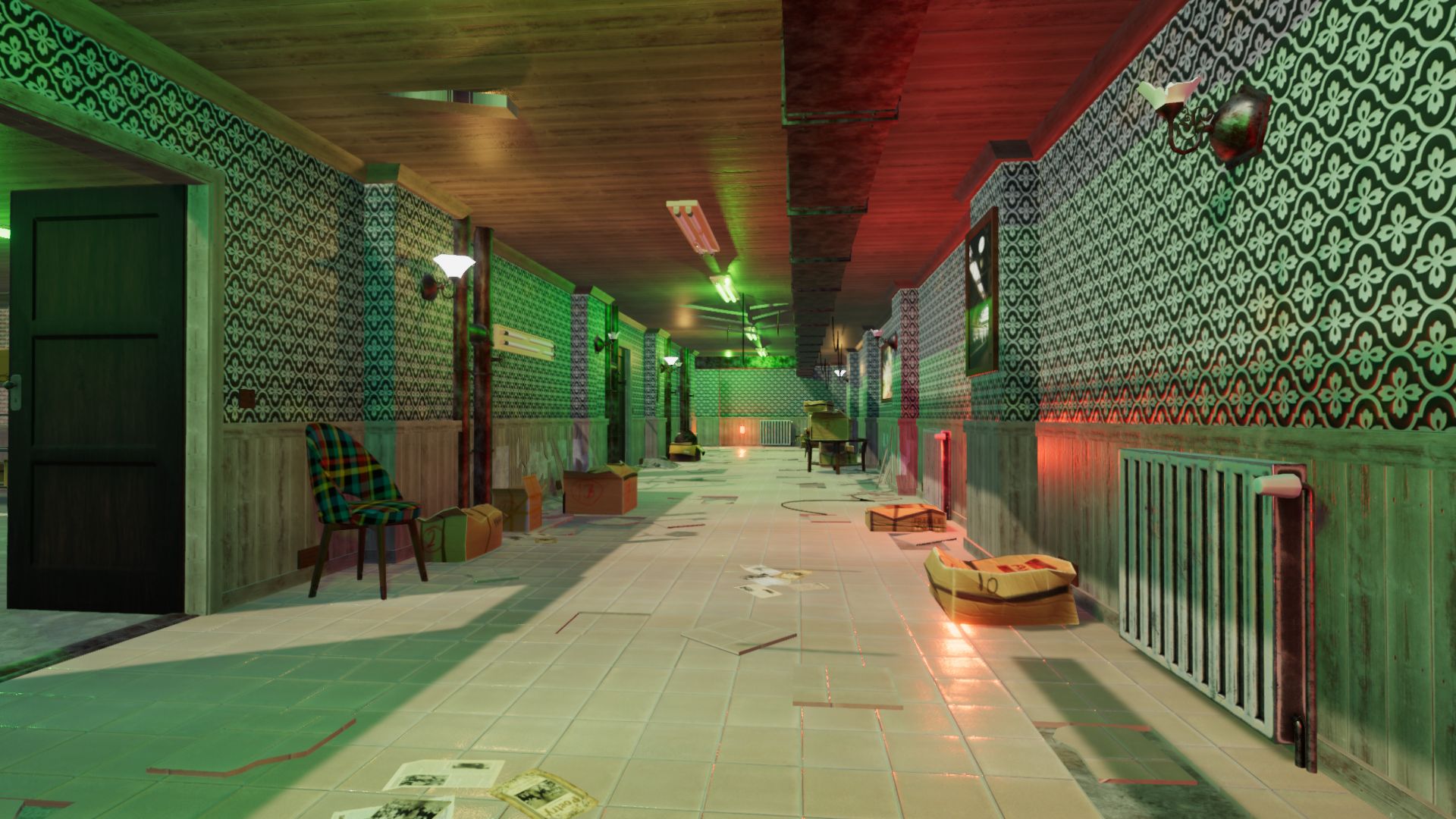 An image showing Dirty Corridors asset pack, created with Unity Engine.