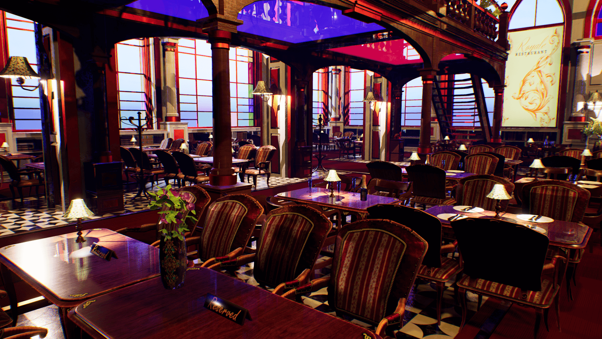 An image showing Restaurant Royale asset pack, created with Unreal Engine.