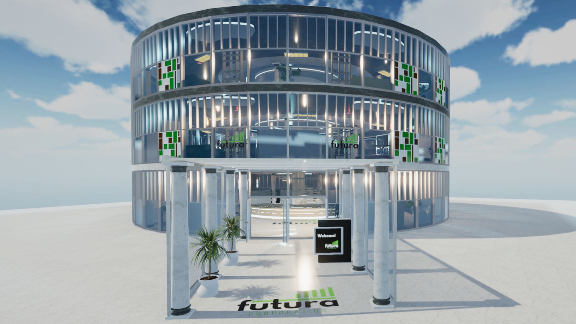 An image showing Corporate Building Futura asset pack, created with Unity Engine.