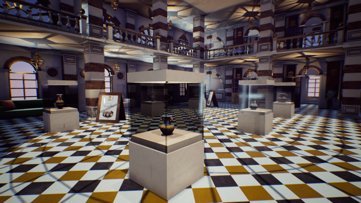 An image showing Museum asset pack, created with Unreal Engine.