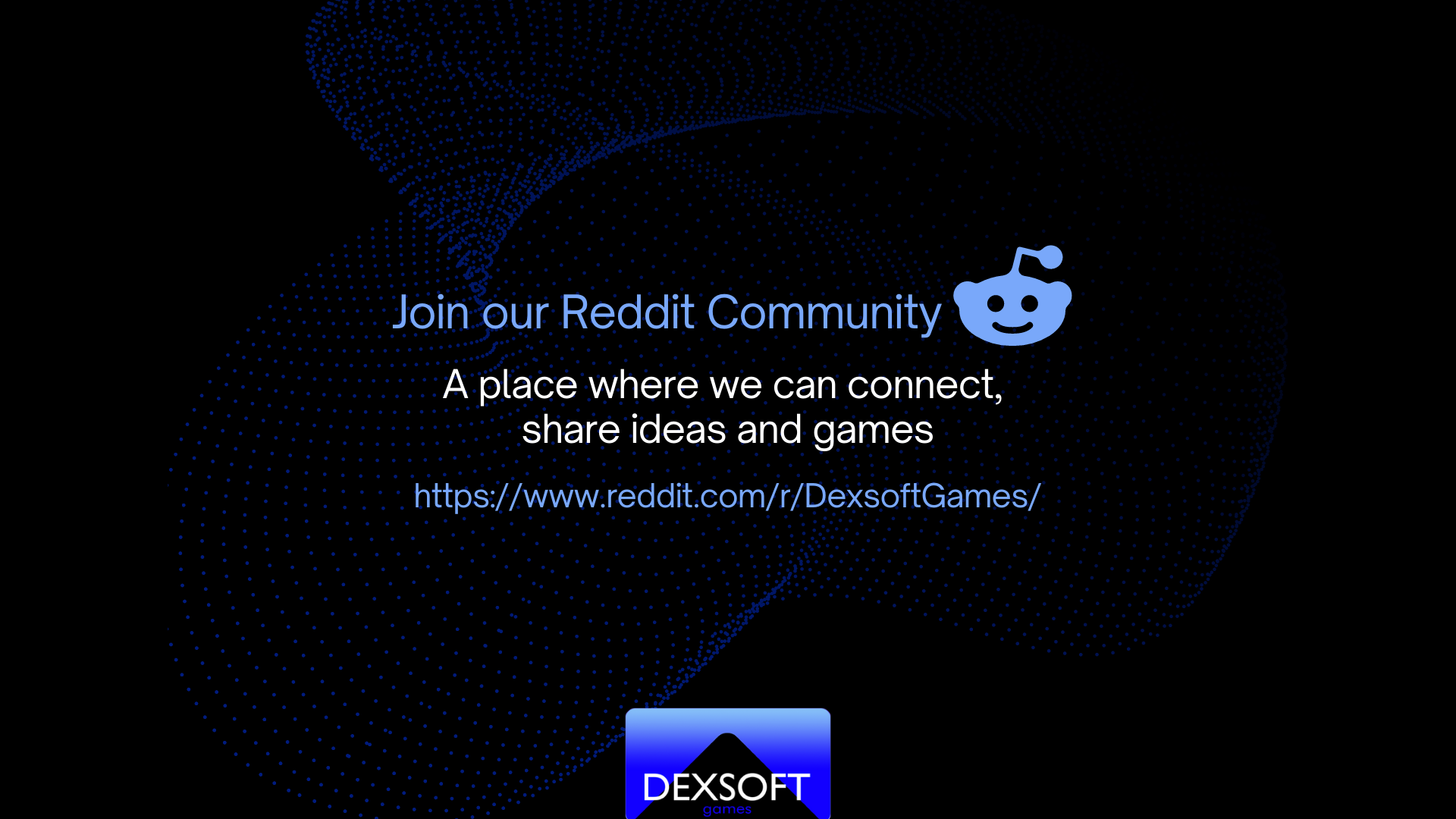 An image showing an invitation to the official Reddit community of Dexsoft Games