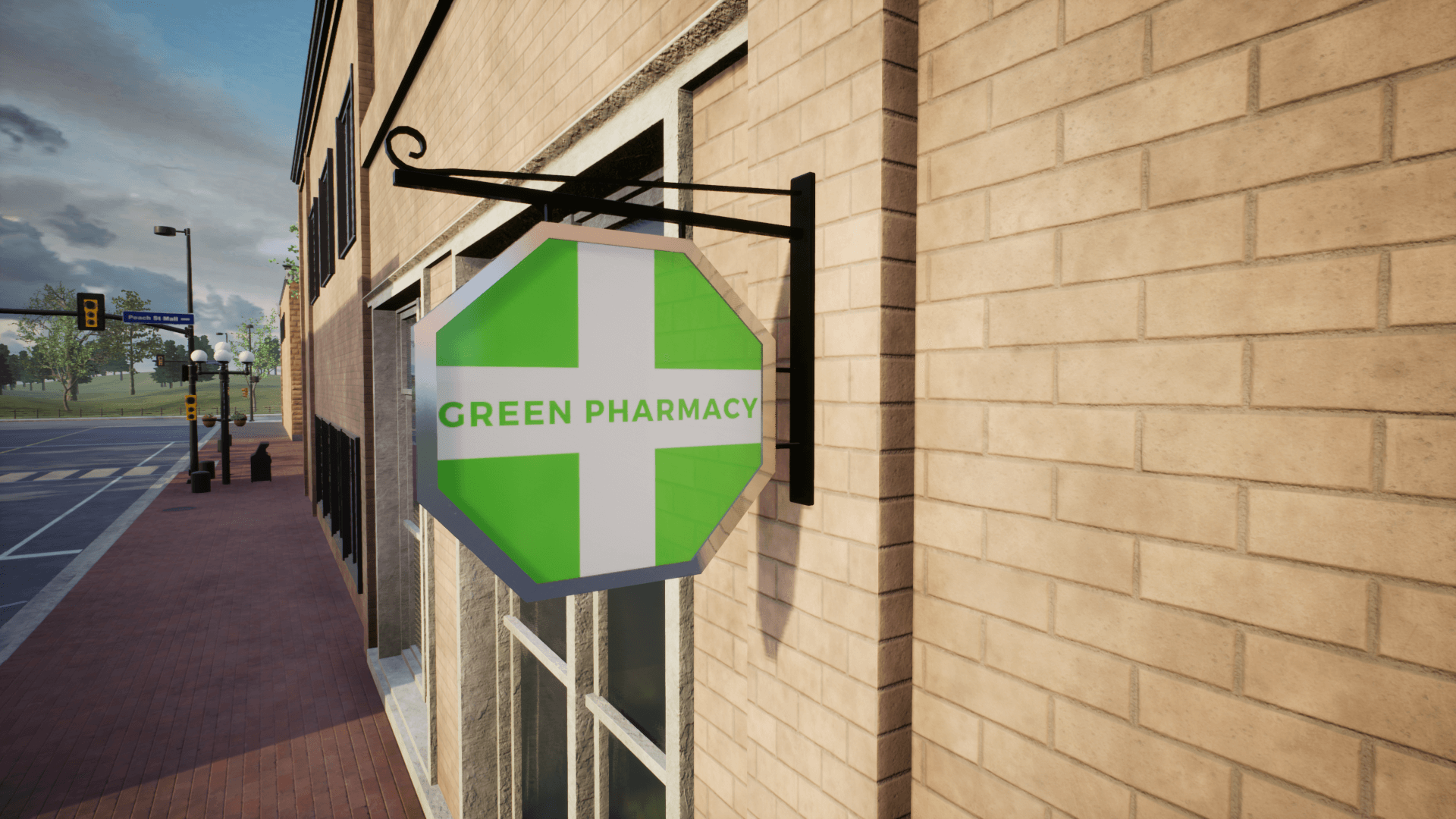 An image showing Shop Signboards asset pack, created with Unreal Engine.