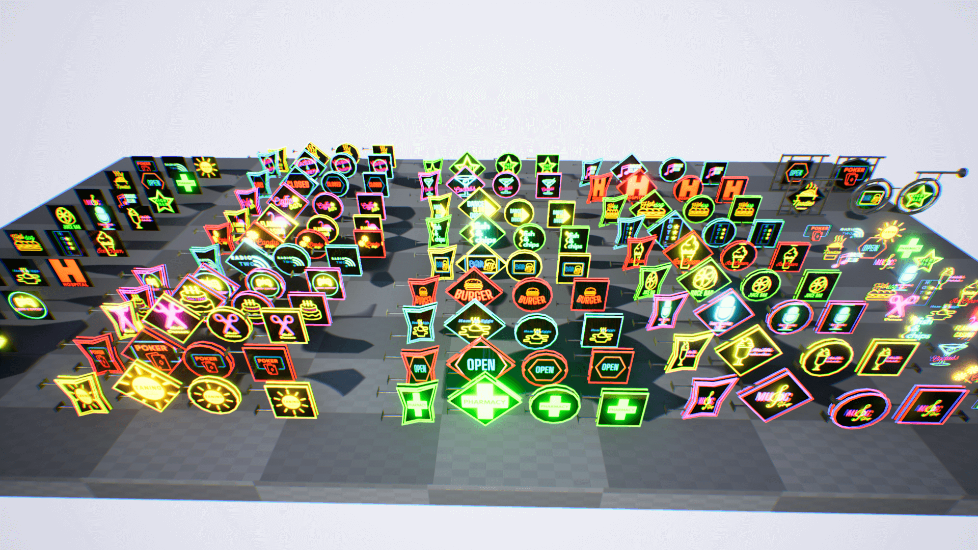 Neon Signs 3. Unreal Engine