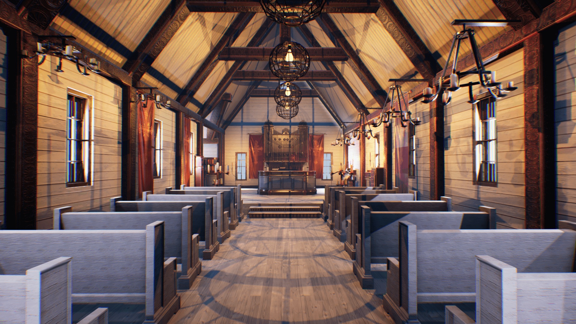 An image showing Church 4. asset pack, created with Unreal Engine.