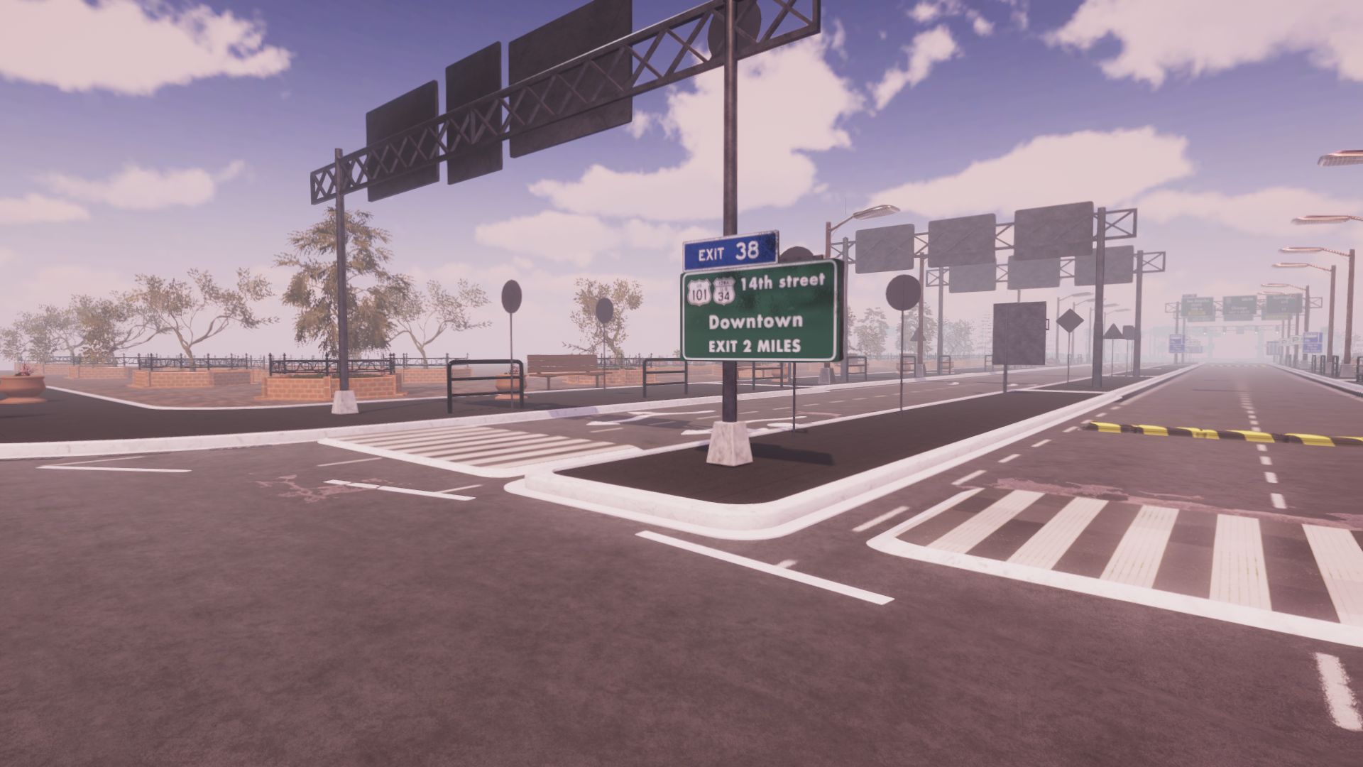 An image showing City Bulevard Creator asset pack, created with Unity Engine.