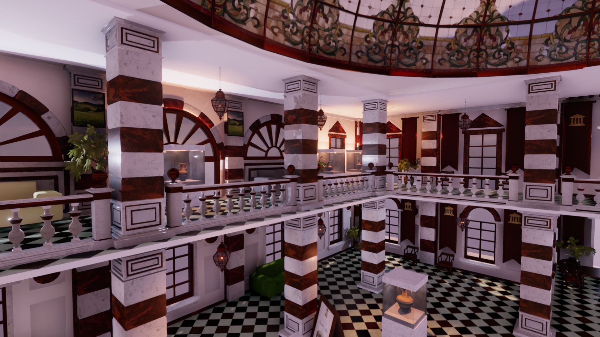 An image showing Museum asset pack, created with Unity Engine.