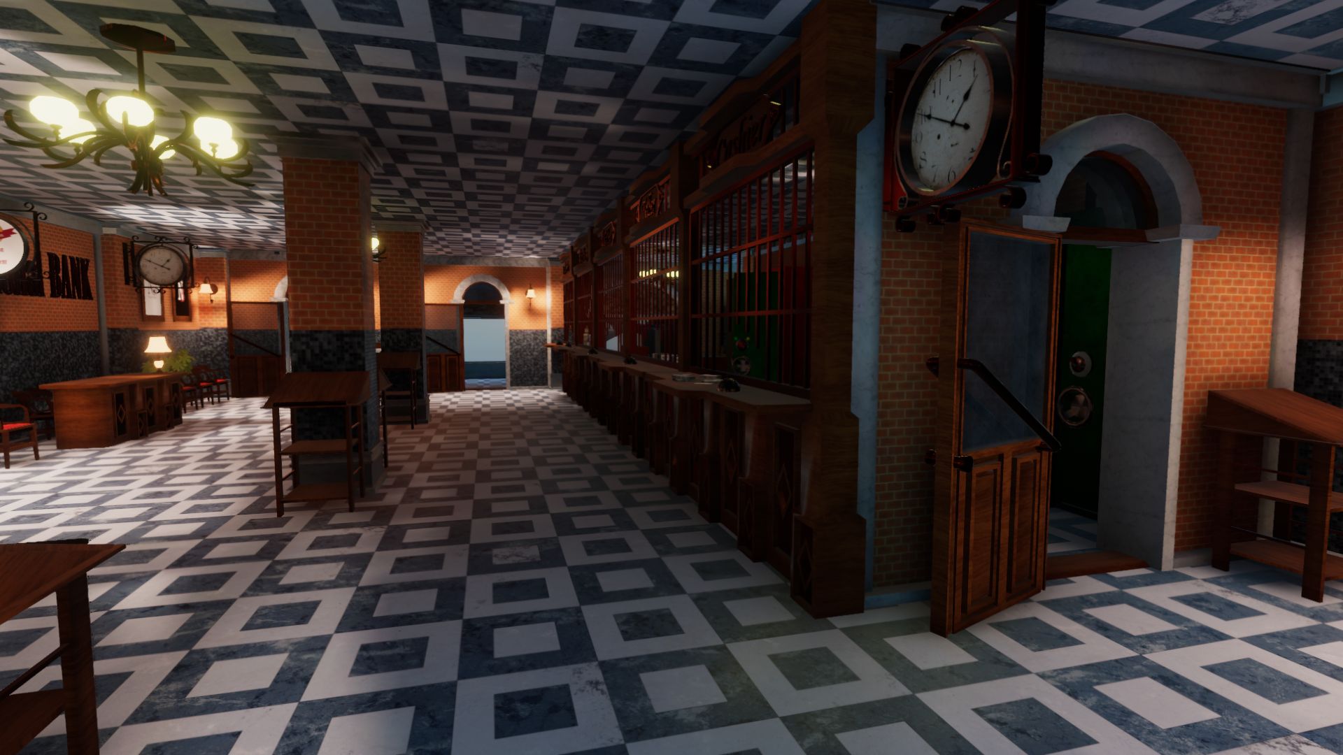 An image showing National Bank asset pack, created with Unity Engine.