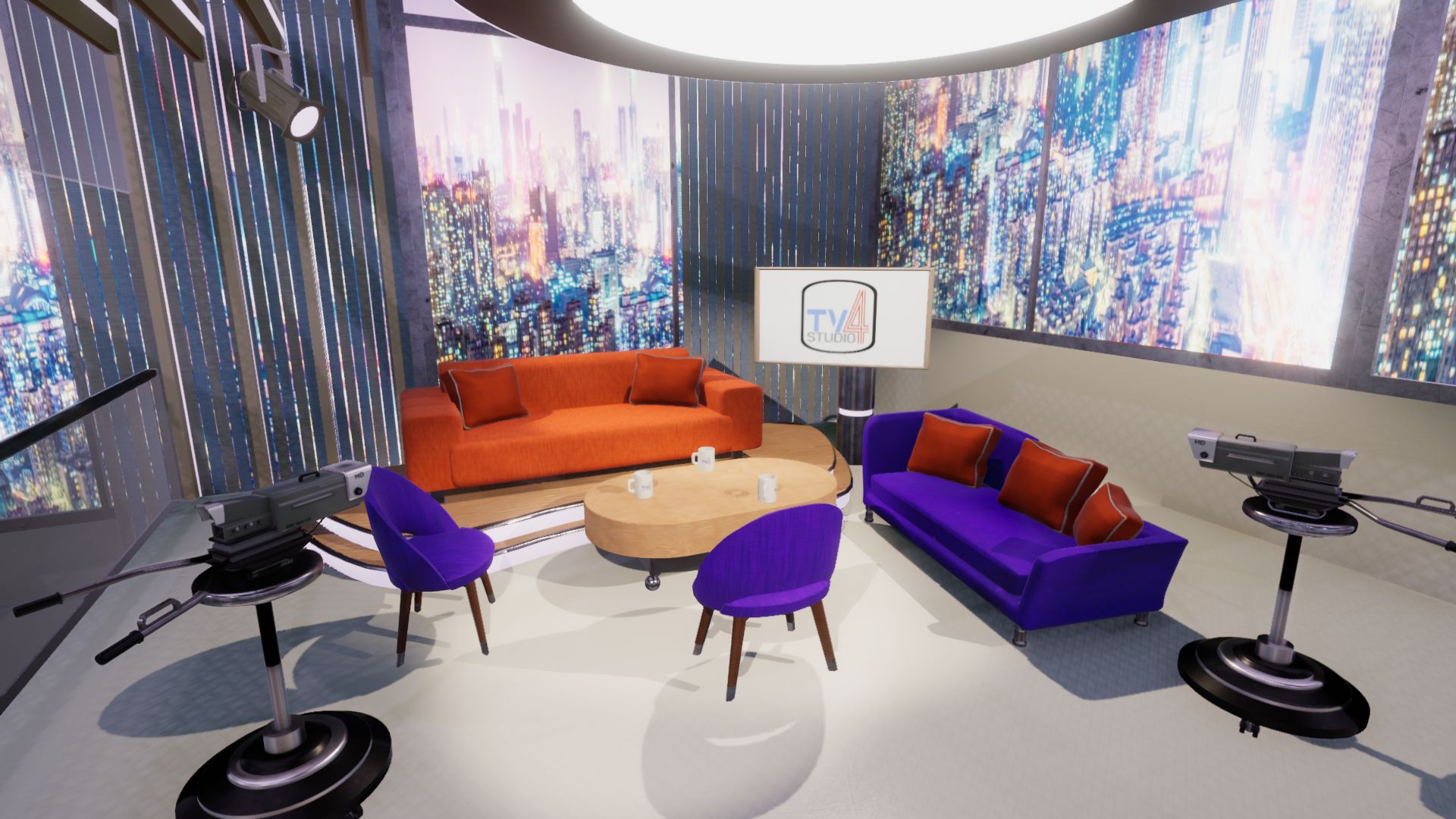 An image showing TV Studio 4. asset pack, created with Unity Engine.