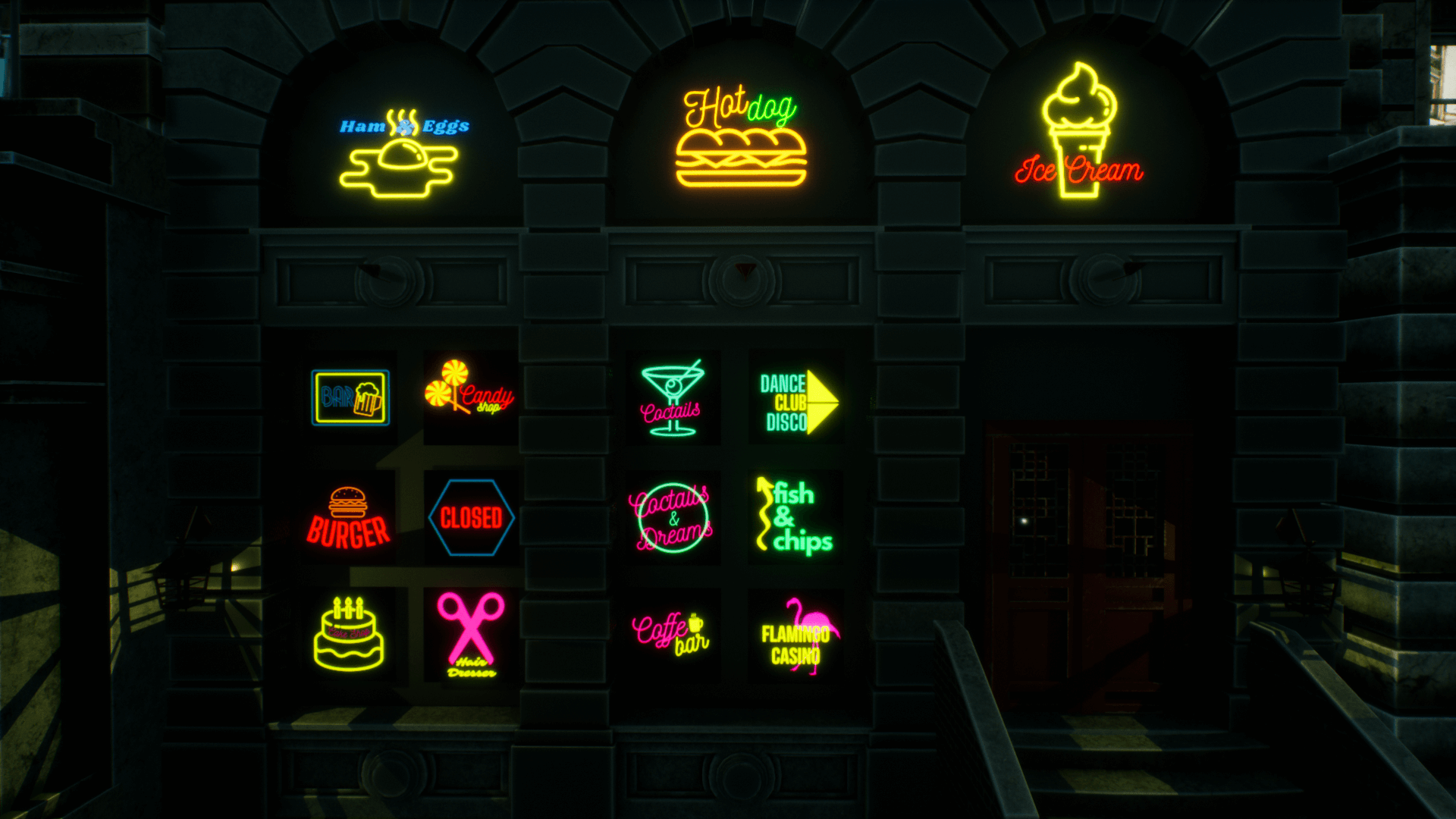 An image showing Neon Signs 3. asset pack, created with Unreal Engine.