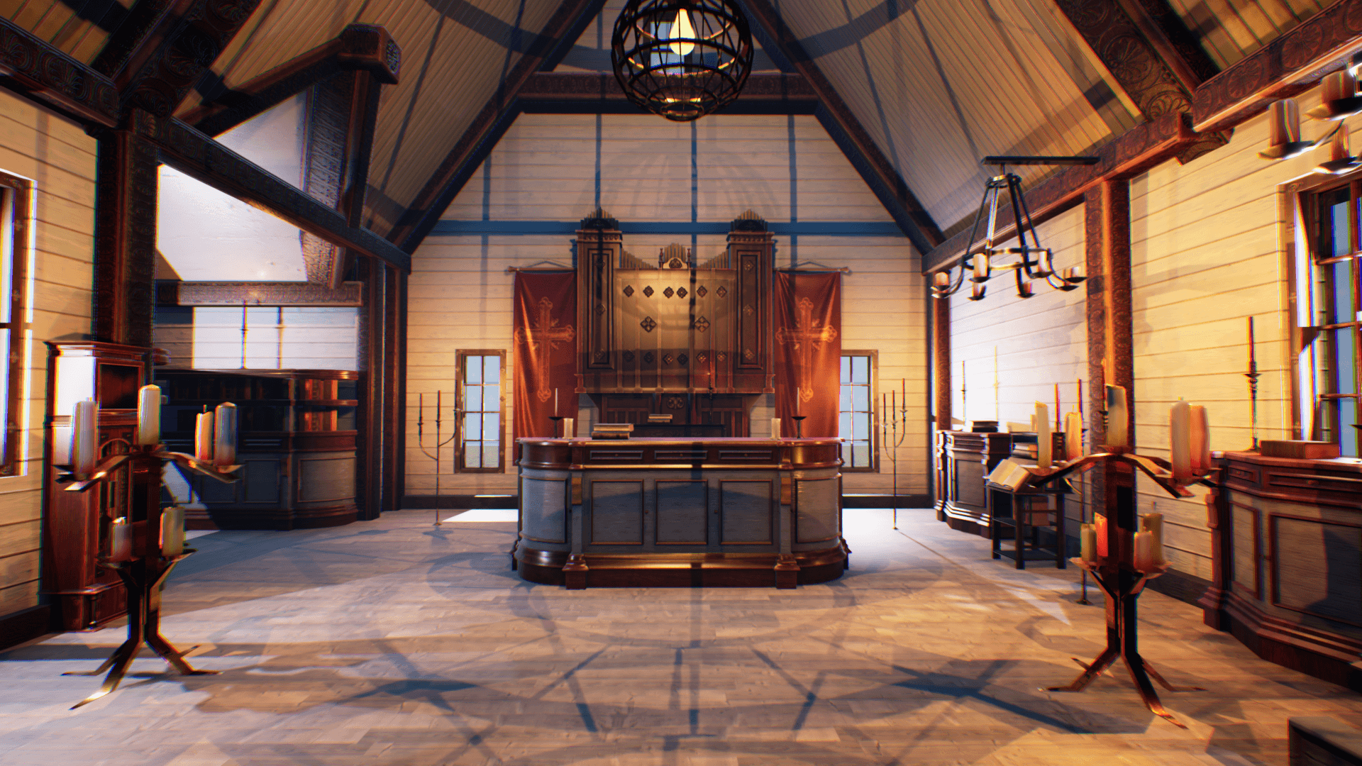 An image showing Church 4. asset pack, created with Unreal Engine.