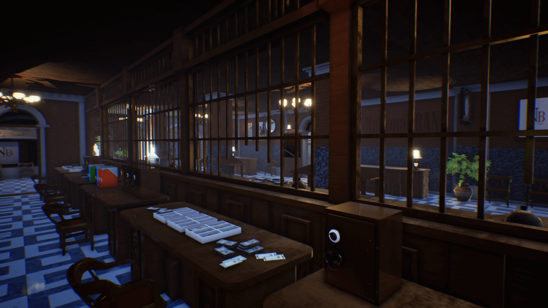An image showing National Bank asset pack, created with Unreal Engine.