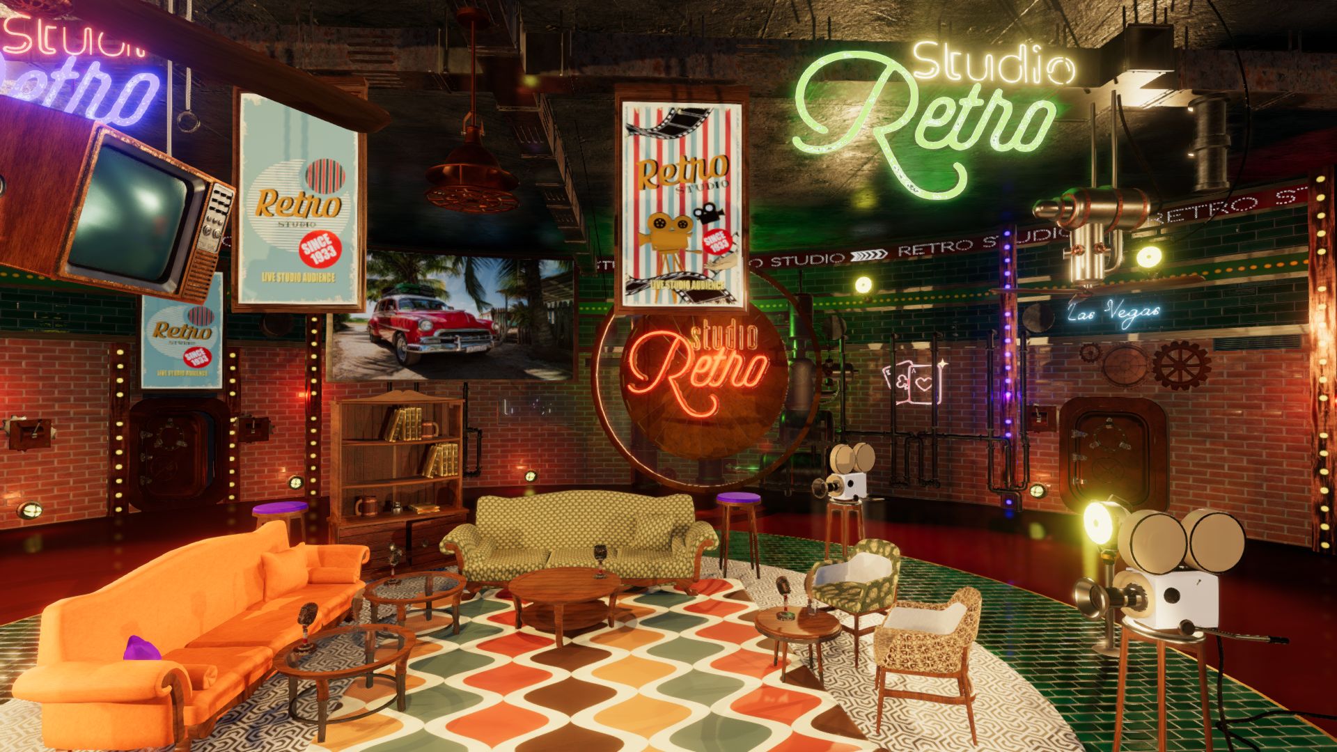 An image showing Retro Studio asset pack, created with Unity Engine