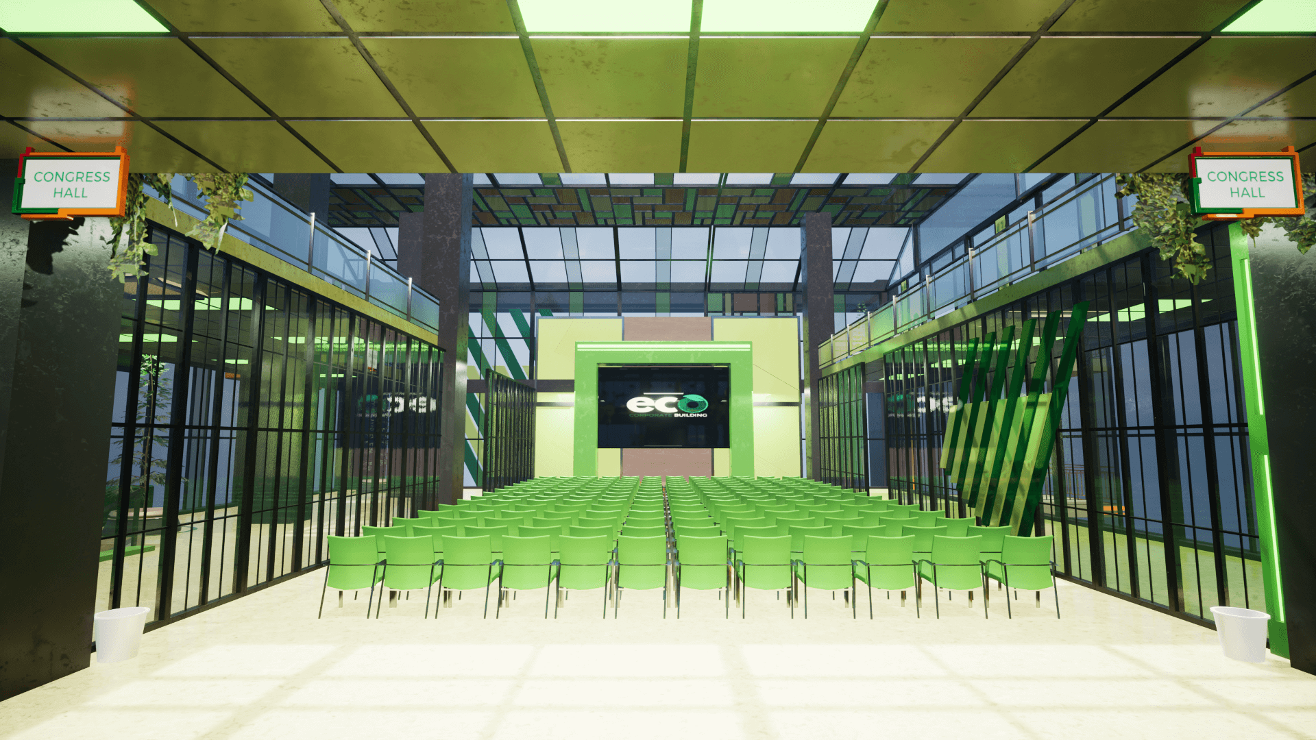 An image showing Eco Corporate Building asset pack, created with Unreal Engine