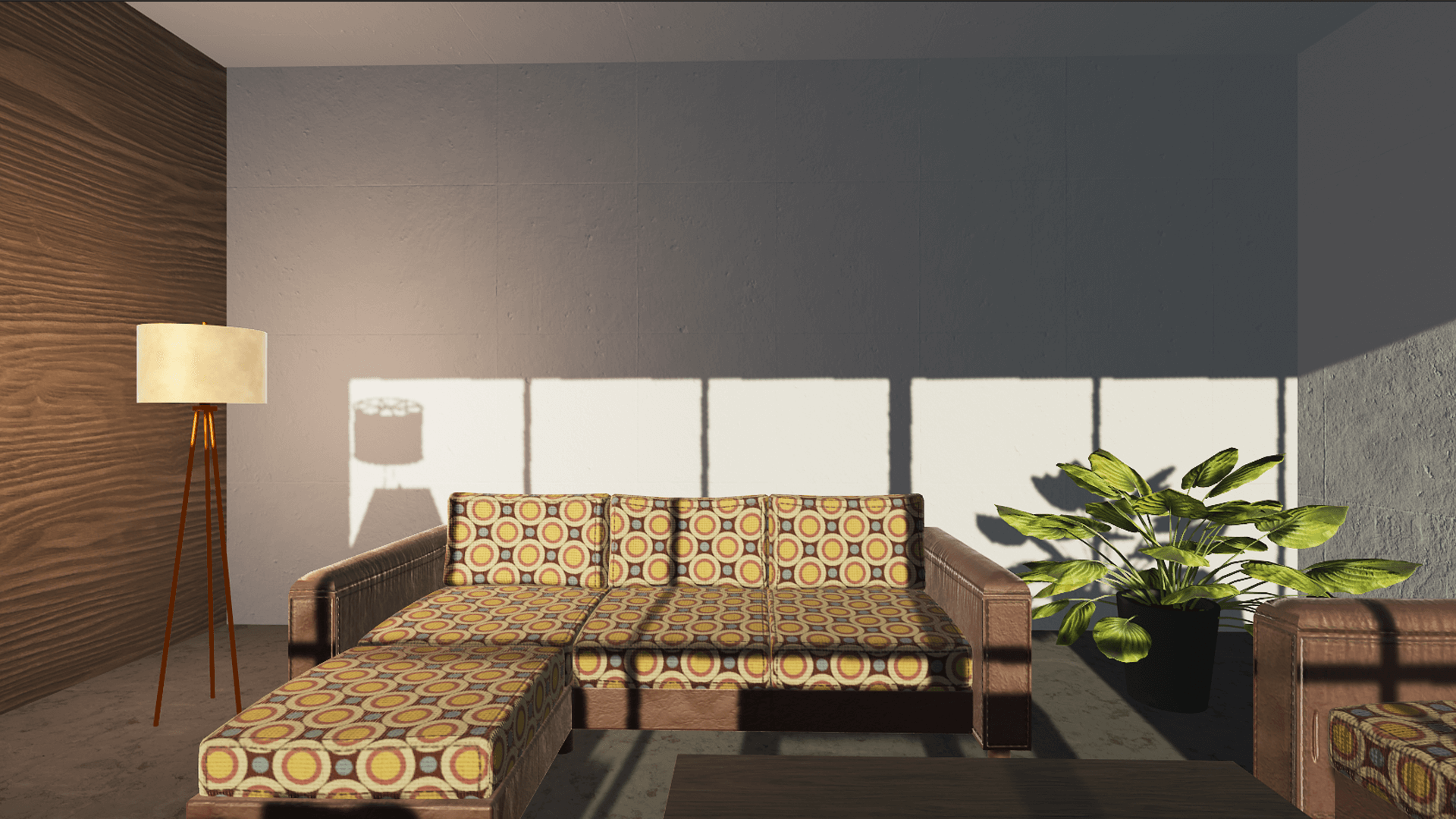 An image showing the Free Furniture Set asset pack, created with Unity Engine