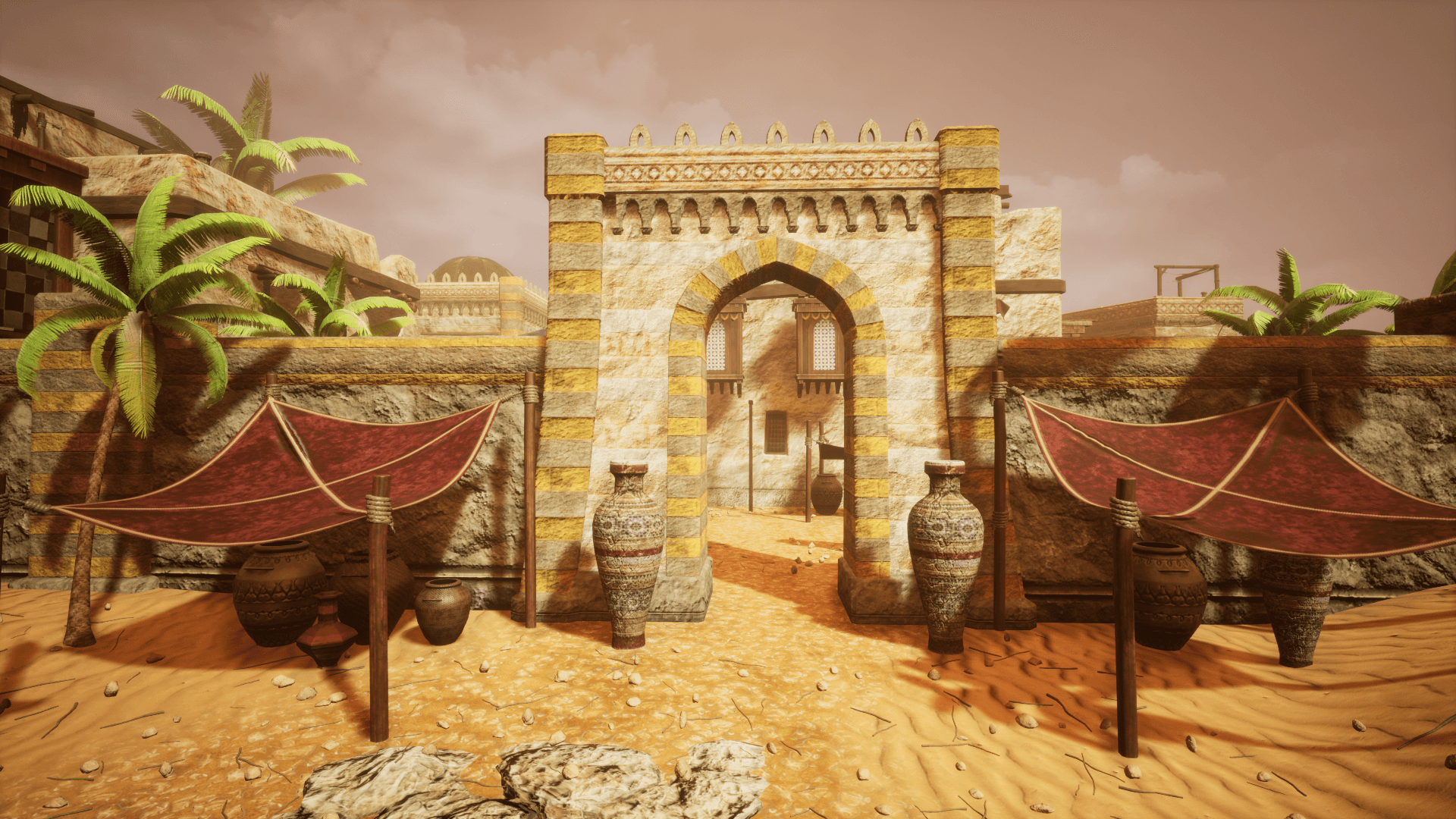 An image showing the updated version of Desert Oasis asset pack, created with Unreal Engine