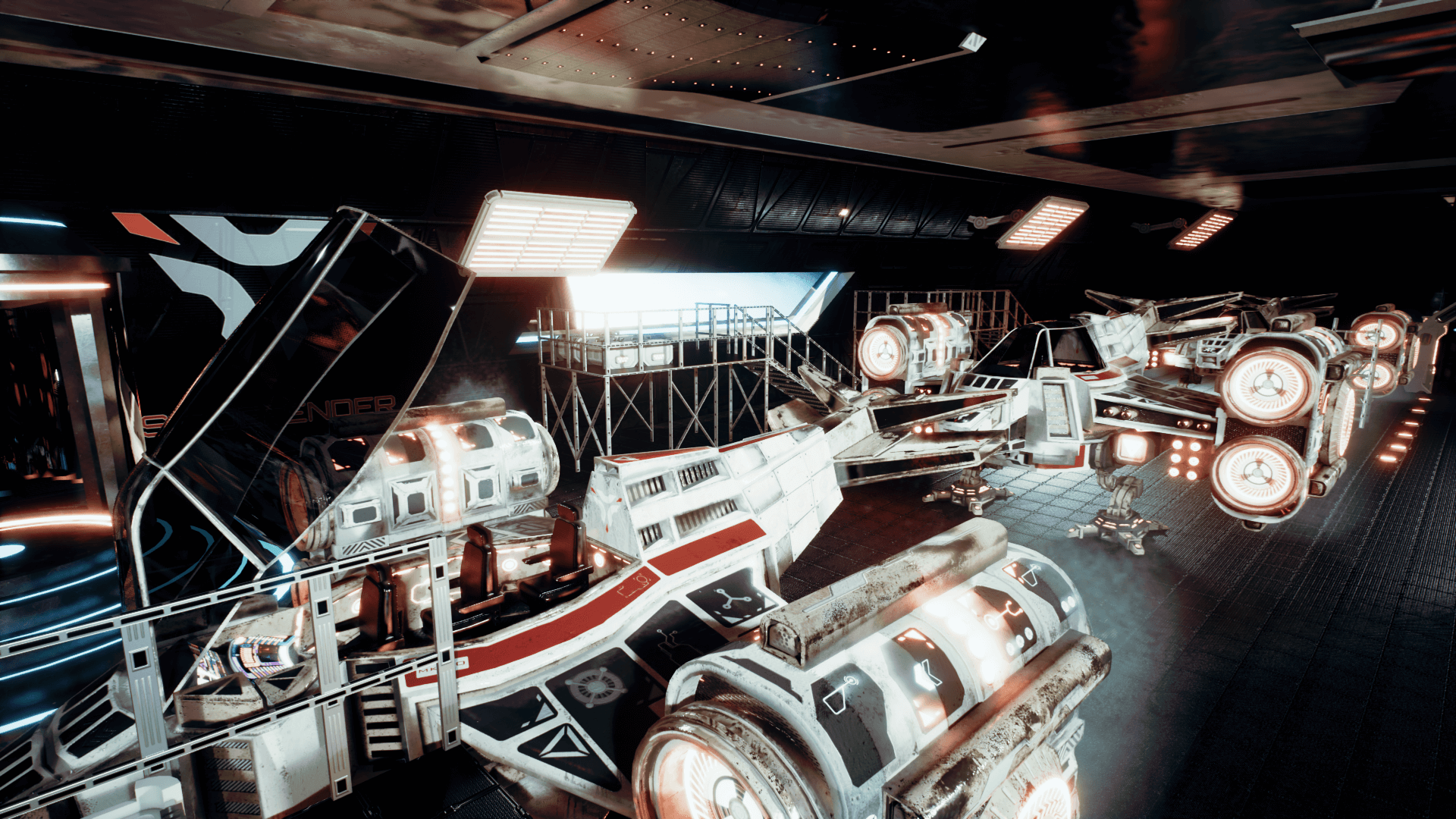 An image showing the Space Cruiser Defender asset pack, created with Unreal Engine