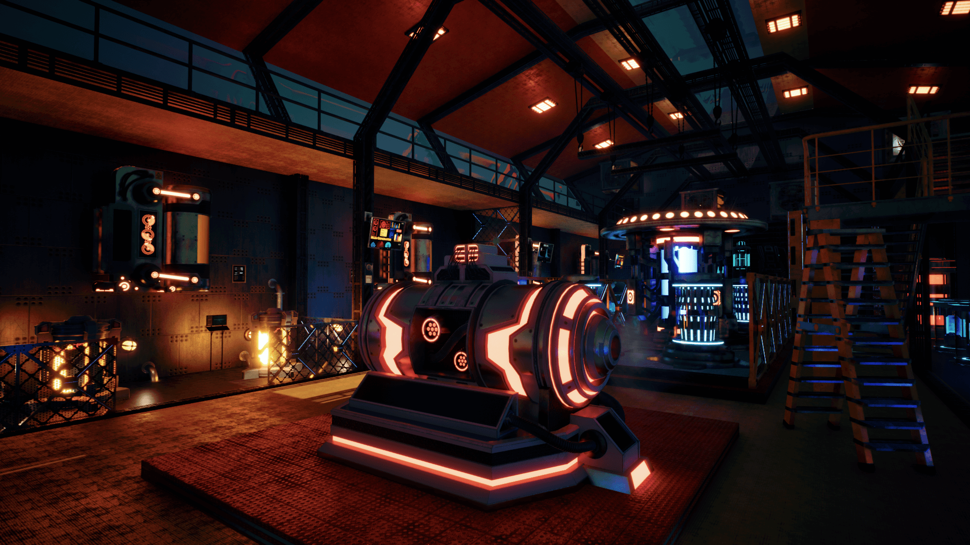 An image showing the SciFi Generators asset pack, created with Unreal Engine