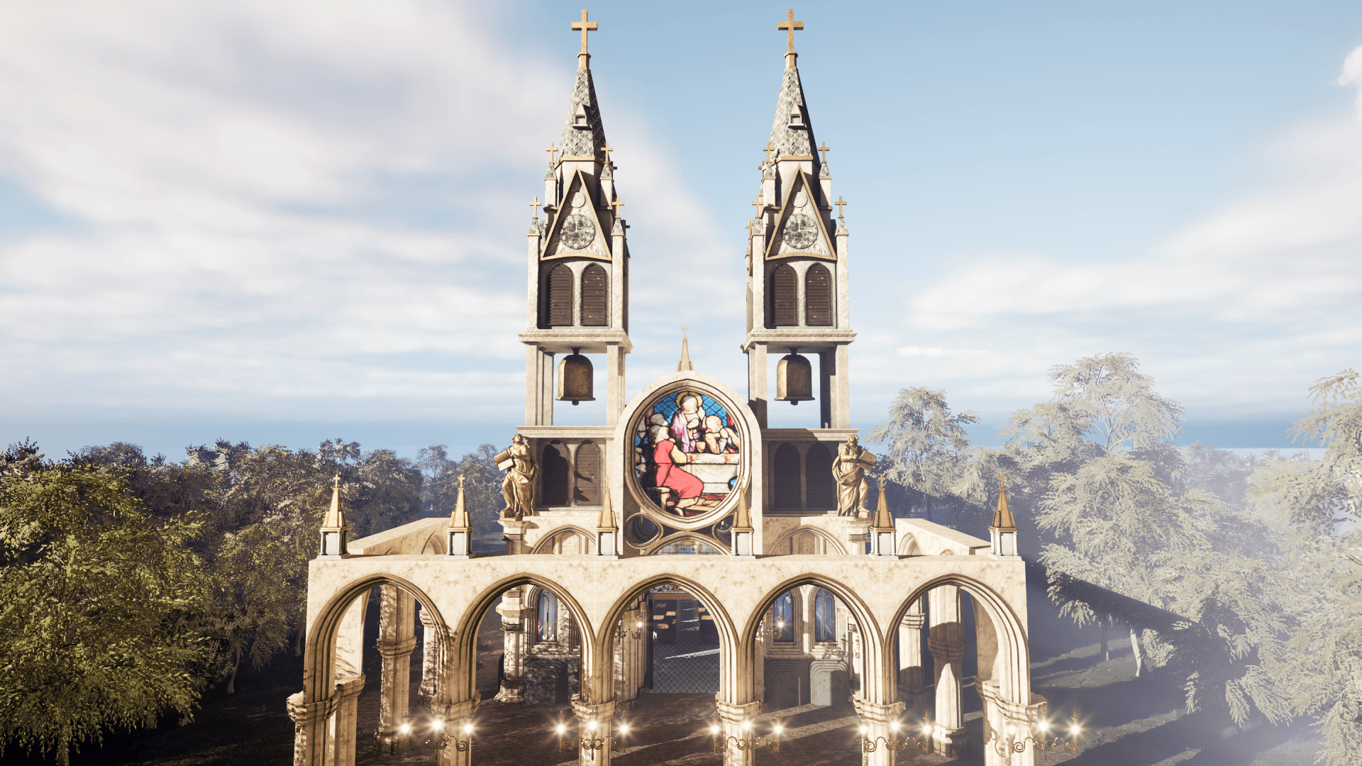 An image showing the Cathedral 4. asset pack, created with Unreal Engine