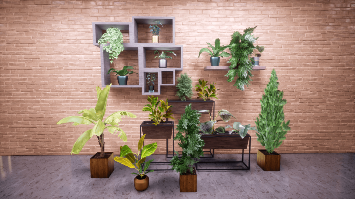 An image showing the House Plants 2. asset pack, created with Unreal Engine