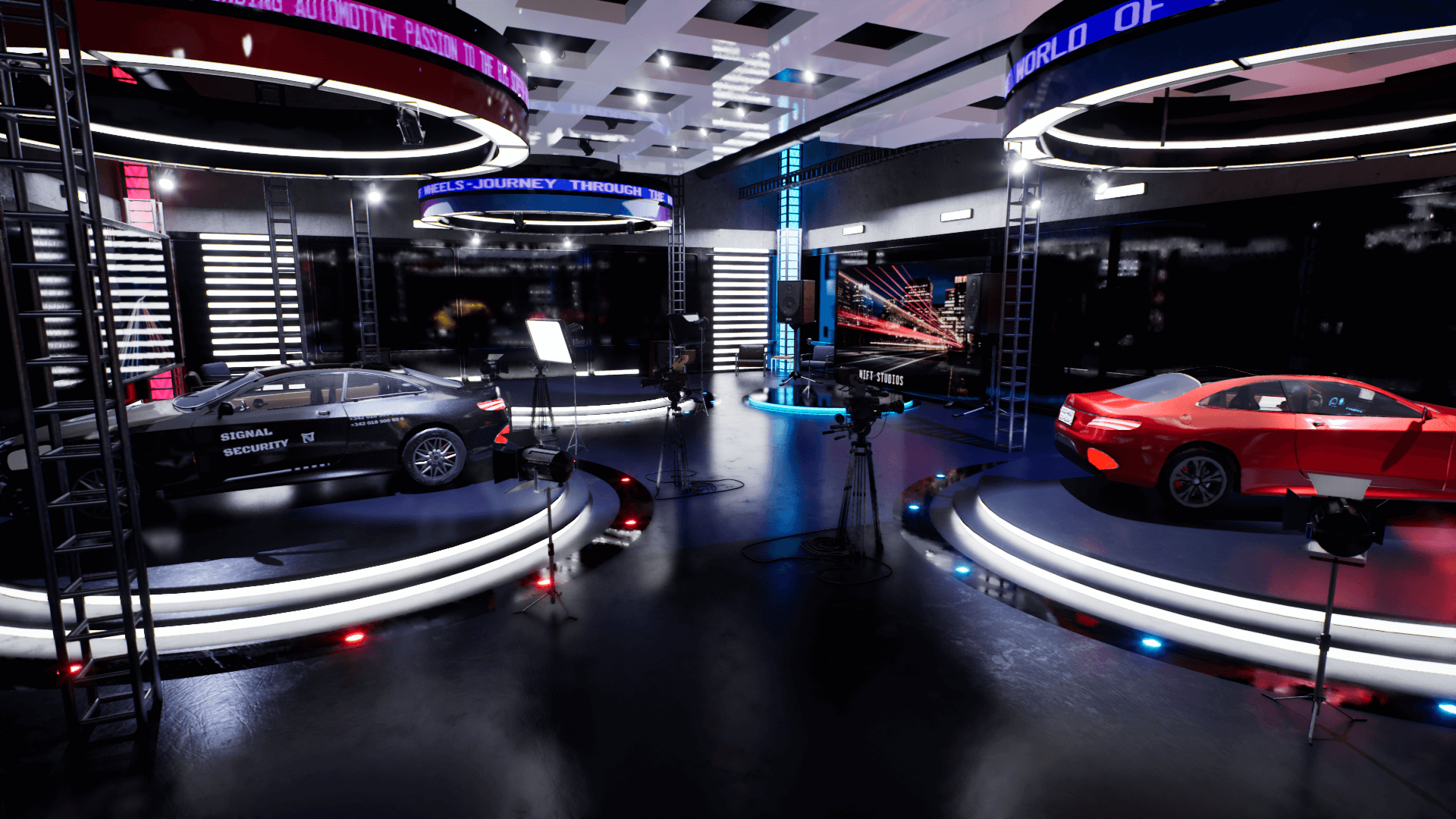 An image showing the Speed Shift Showroom asset pack, created with Unreal Engine