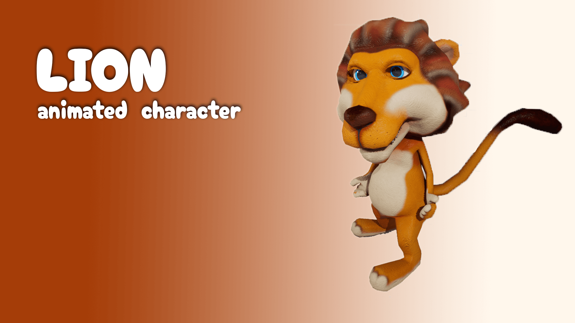 An image showing the Animated Lion Model, created with Unreal Engine