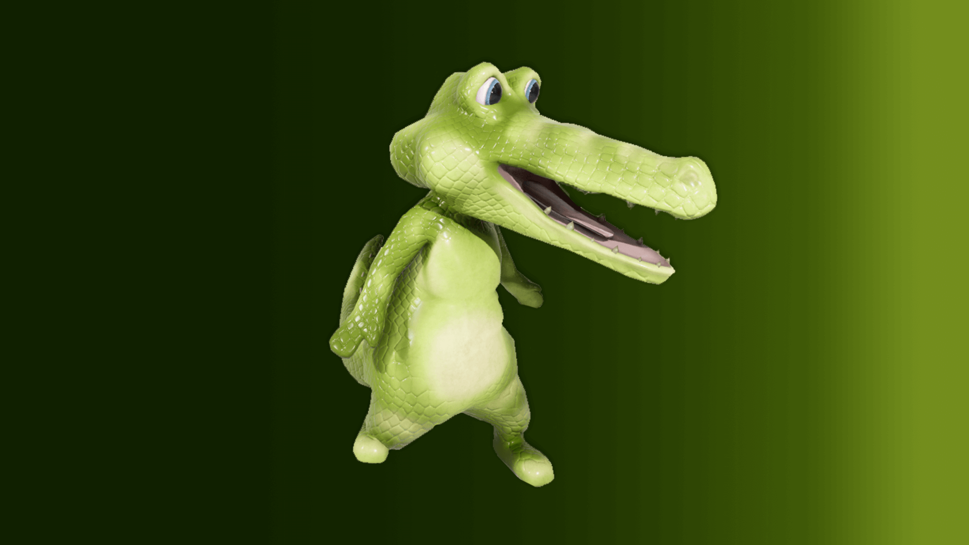 An image showing the Animated Crocodile Model, created with Unreal Engine