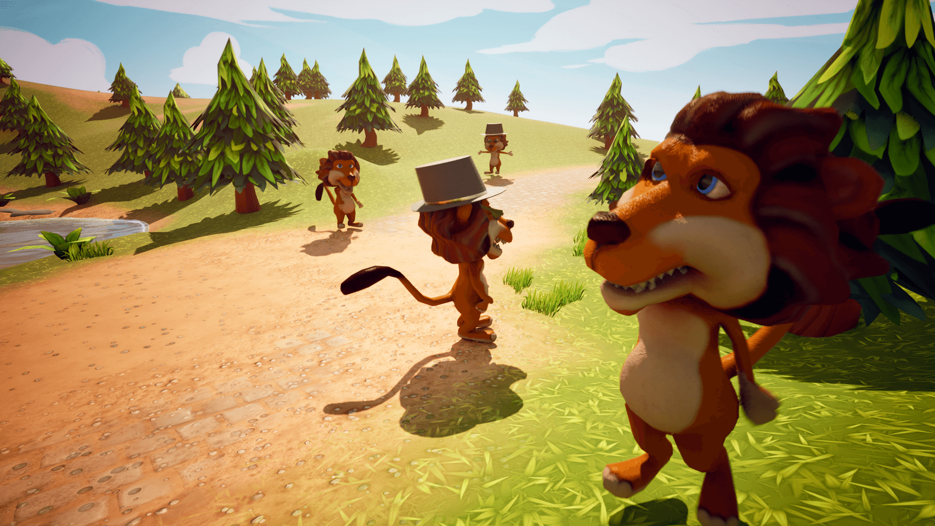 An image showing the Animated Lion Model, created with Unreal Engine