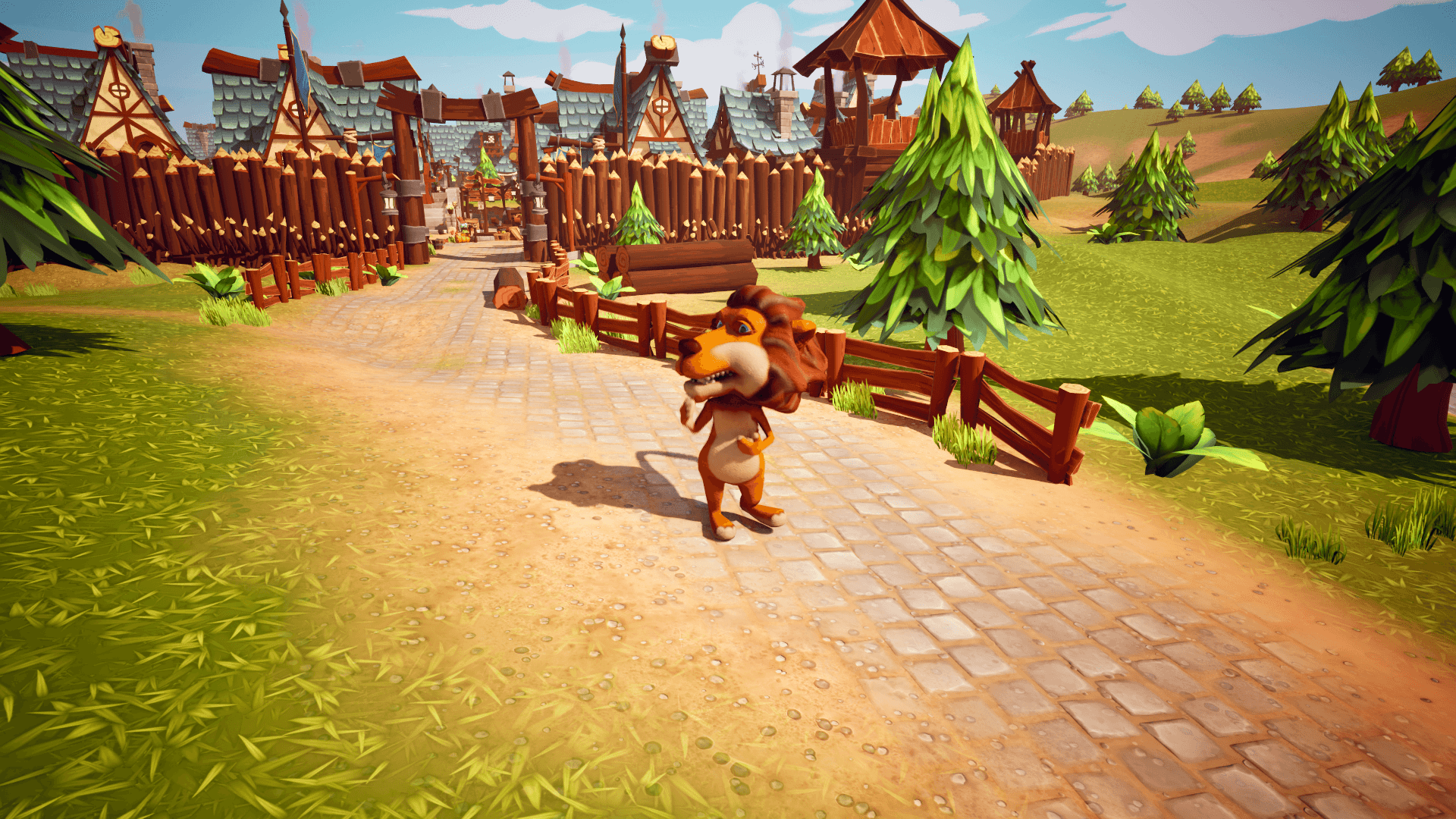 An image showing the Animated Lion Model, created with Unreal Engine