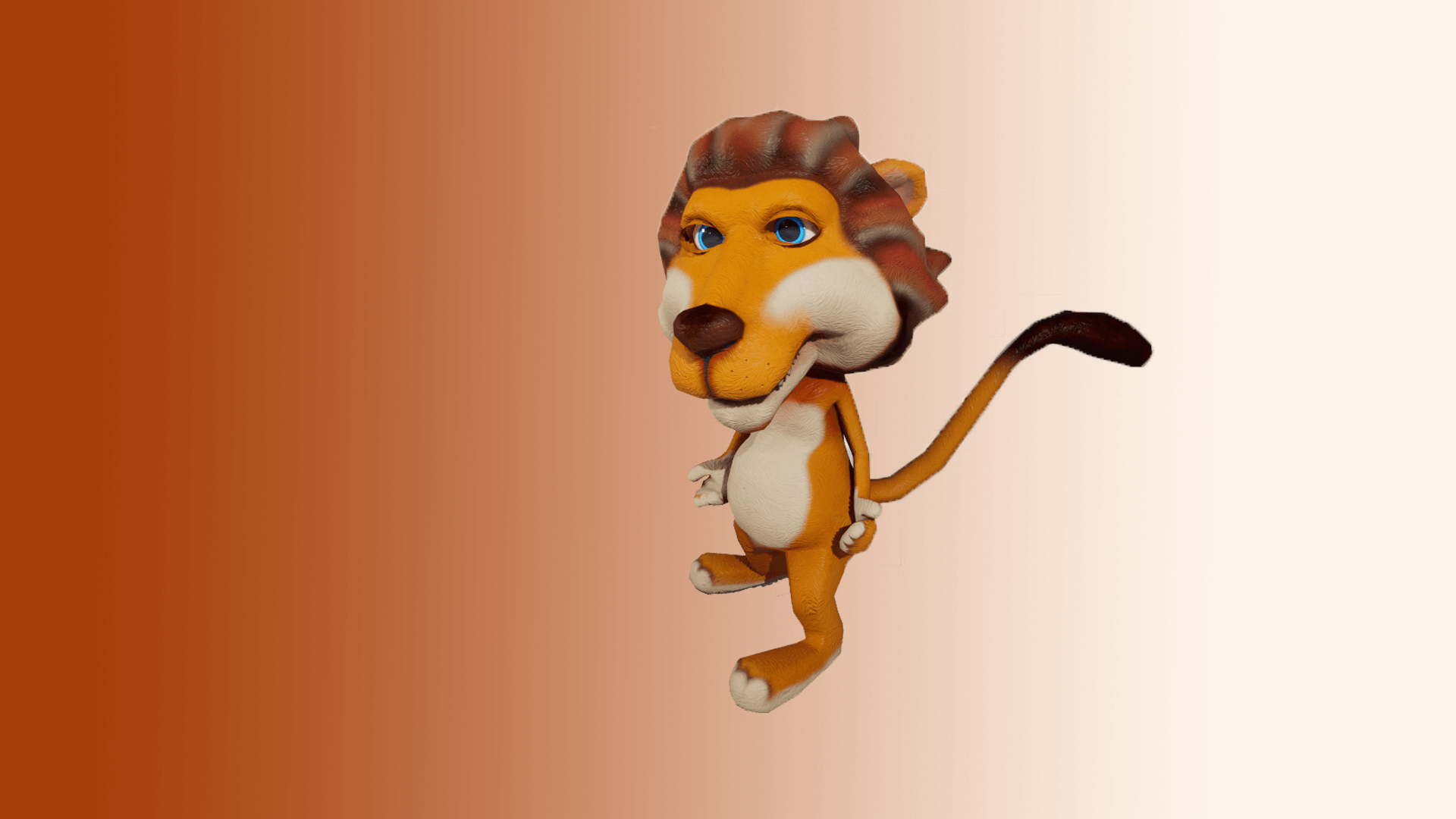 An image showing the Animated Lion Model, created with Unreal Engine