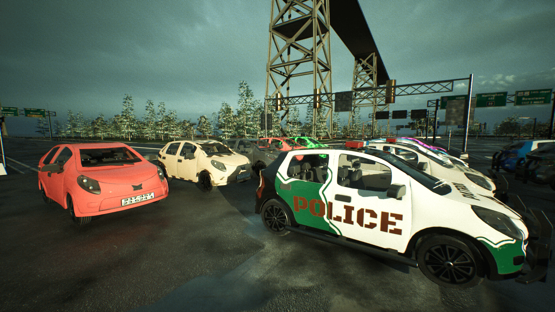 An image showing the Small Car Bundle, created with Unreal Engine.